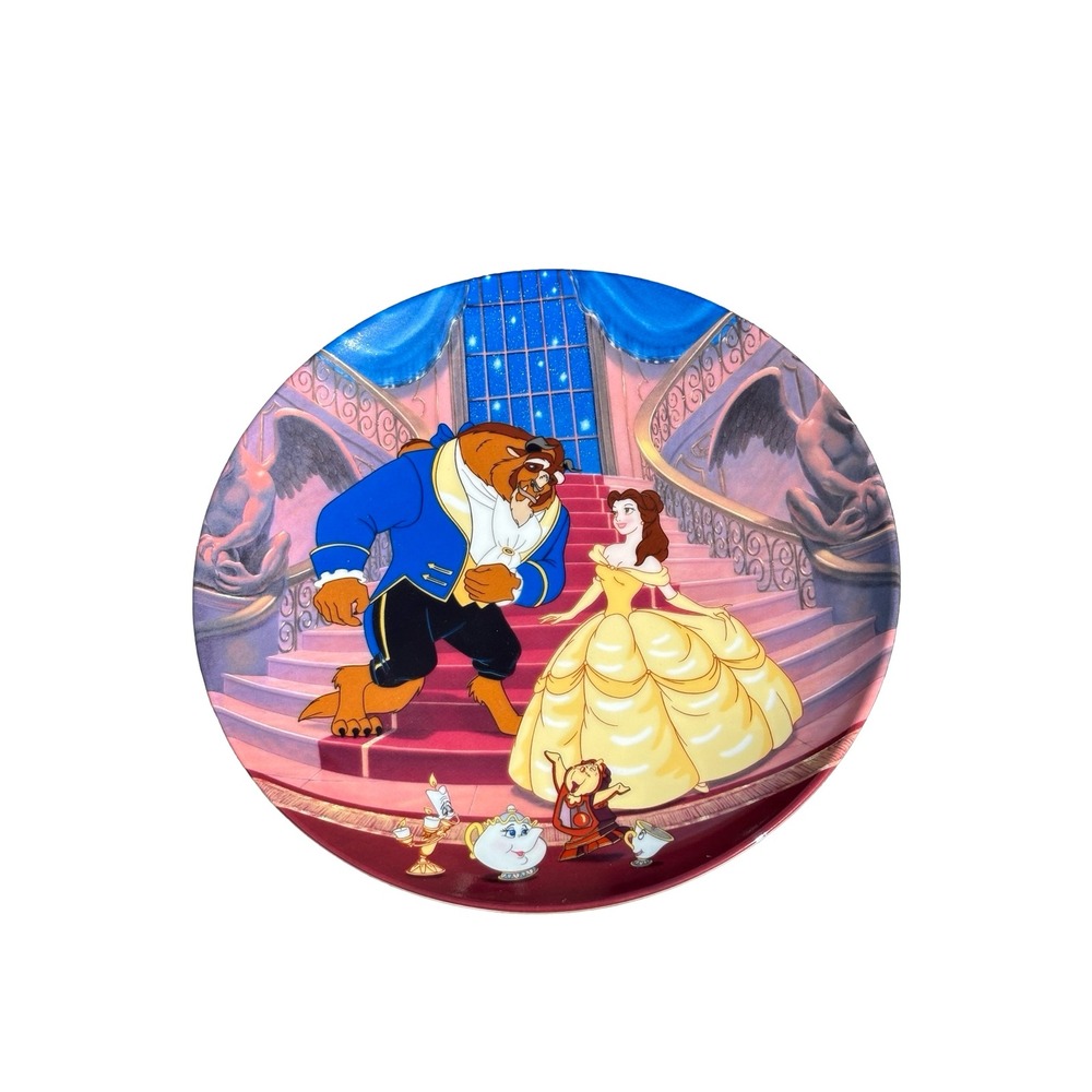 Disney Beauty and the Beast A Blossoming Romance Knowles Porcelain Plate 8.5in